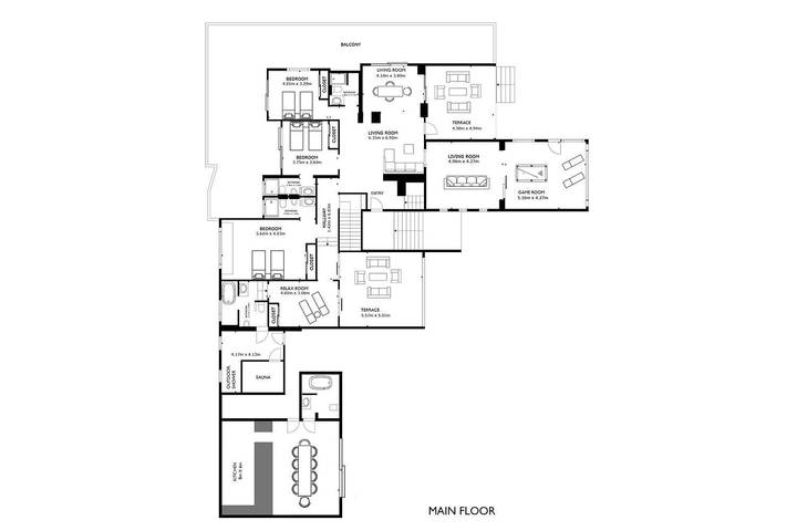 Location de vacances pour 8 personnes, avec sauna et terrasse ainsi que jardin et jacuzzi dans Tahiche - 4
