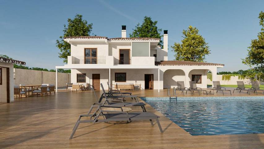 Location de vacances pour 26 personnes, avec vue et piscine ainsi que jardin et sauna, animaux acceptés à Manises