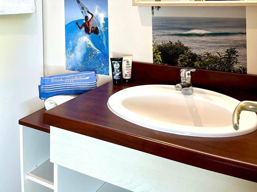 Camping Espace Blue Ocean - Chalet 5 personen - Chalet Indo 4/5p - 2 Schlafzimmer - Tv - Klimaanlage in Ondres, Dax und Umgebung