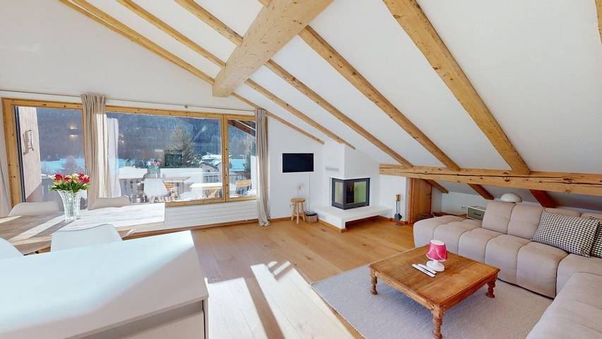 Ferienwohnung für 4 Personen, mit Ausblick und Terrasse in Pontresina - 4