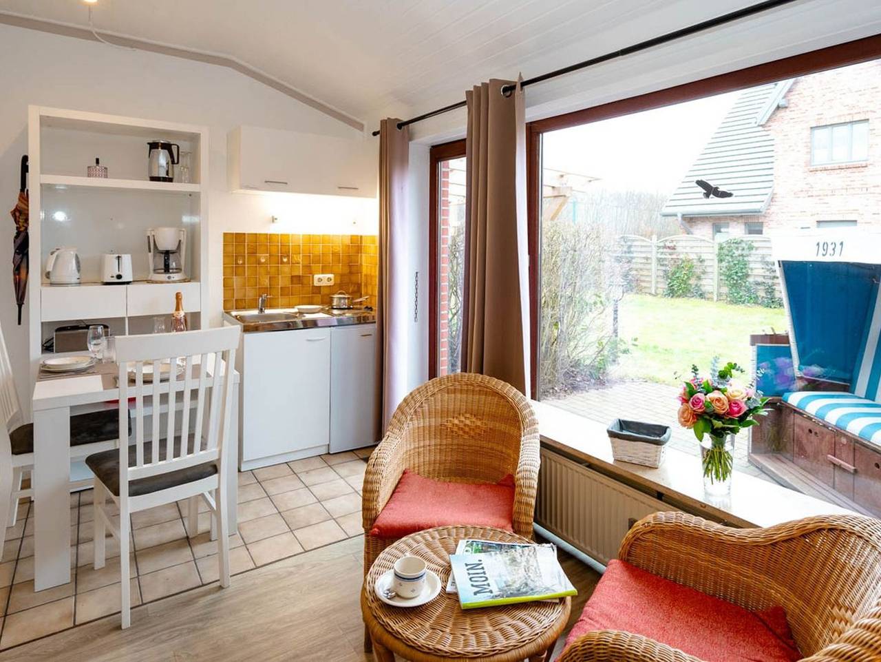 Ganze Ferienwohnung, Krabbe - Die ebenerdige Ferienwohnung Krabbe liegt im ruhigen alten Westerländer Ortskern in Sylt (Gemeinde), Sylt