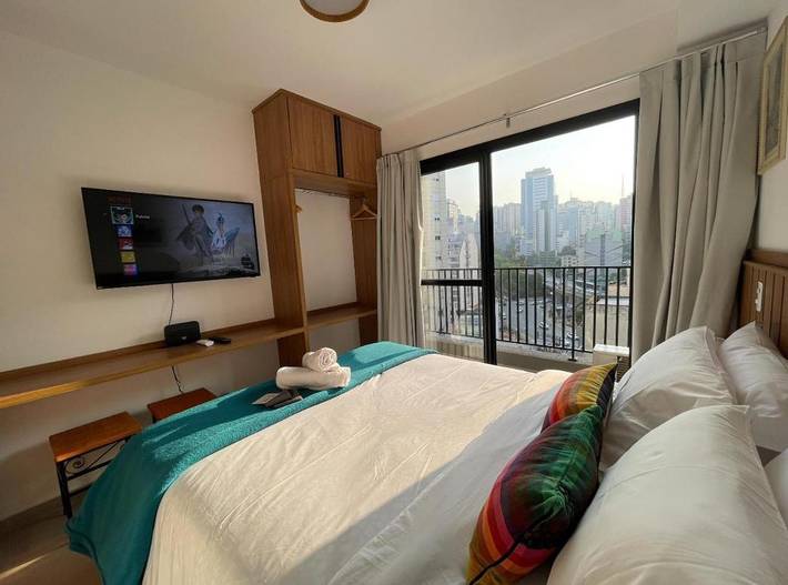 Casas e apartamentos de temporada para 2 pessoas, com vista e balcão e ainda piscina em Bela Vista