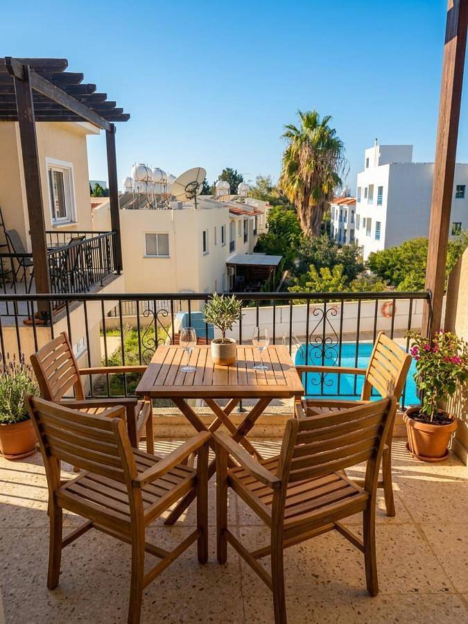 Holiday rental for 4 people, with Balcony and Terrace as well as Pool and View in Paphos
