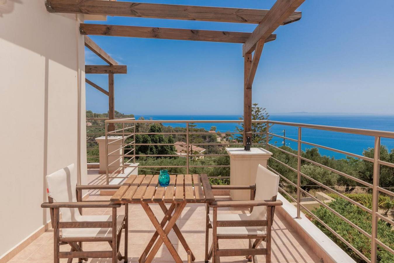 Villa 'Zante Oliva Blu-Seaview With' mit Meerblick, Wlan und Klimaanlage in Bochali, Zakynthos
