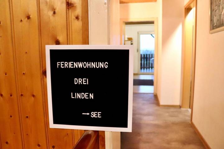 Ferienwohnung für 5 Personen, mit Balkon und Terrasse sowie Garten und Ausblick