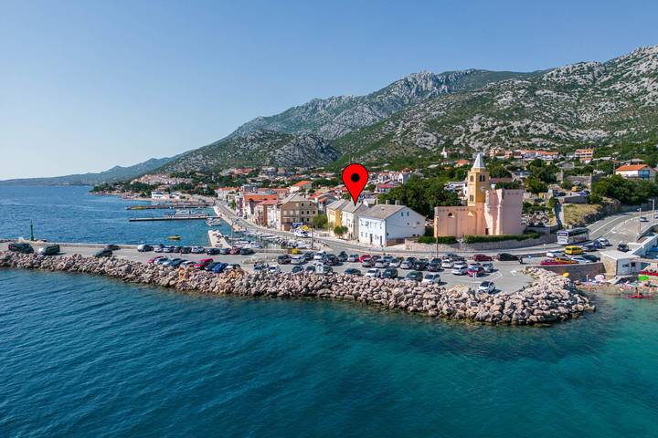 Ferienwohnung für 3 Personen, mit Meerblick in Karlobag