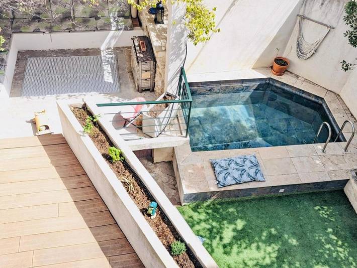 Maison de vacances pour 8 personnes, avec vue ainsi que piscine et jardin