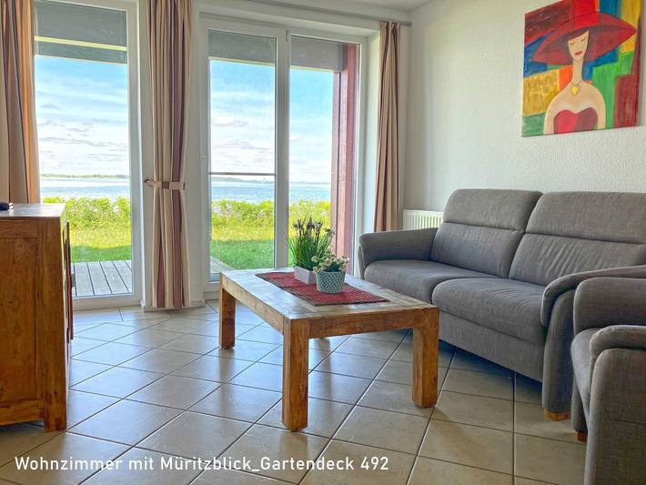 Ganze Wohnung, Gartendeck 492 - Ferienapartment mit toller Ausstattung und Blick auf die Müritz in Rechlin, Müritz