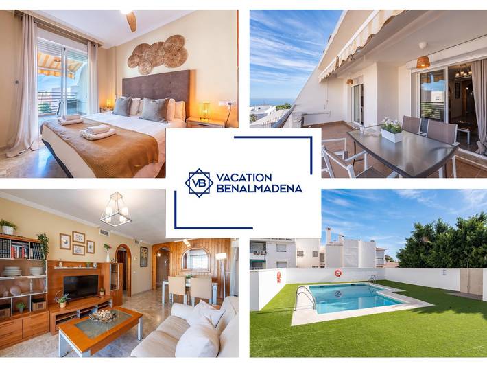 Apartamento de vacaciones para 4 personas, con vistas al mar además de piscina y balcón/terraza - 1