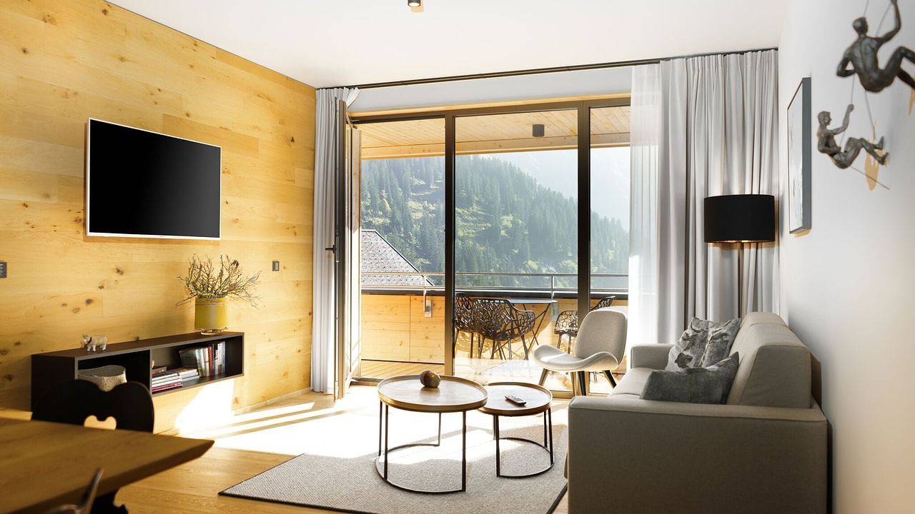 Geheel vakantieappartement, Vakantieappartement voor 6 personen met terras in Schröcken, Bregenzerwoud