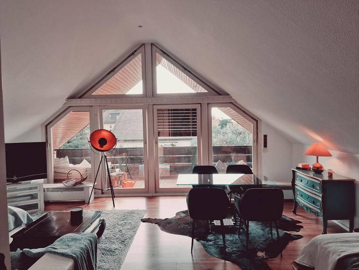 Ferienwohnung für 4 Personen, mit Balkon und Terrasse sowie Ausblick in Halle (Westfalen)