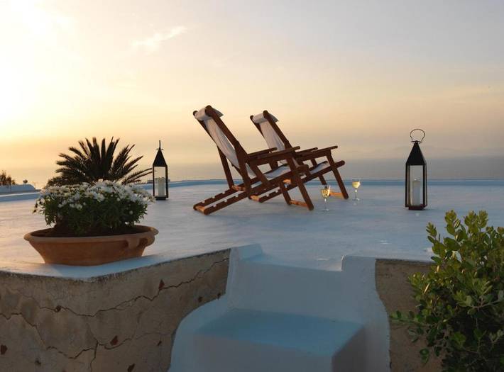 Villa für 4 Personen mit Meerblick in Ormos Ammoudiou, Oia