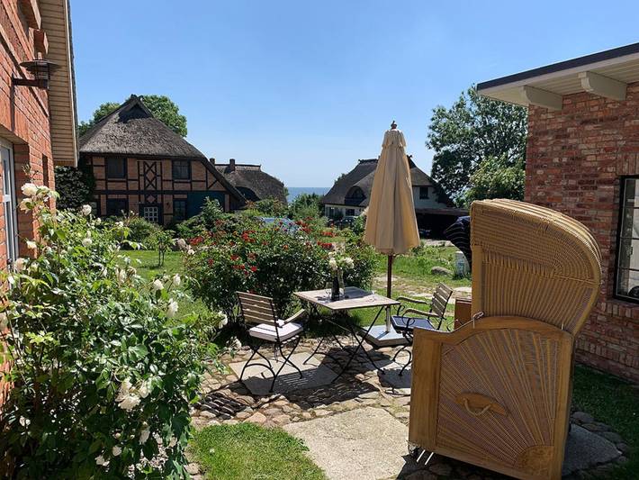Ferienwohnung für 3 Personen, mit Ausblick und Garten sowie Terrasse, kinderfreundlich in Putbus