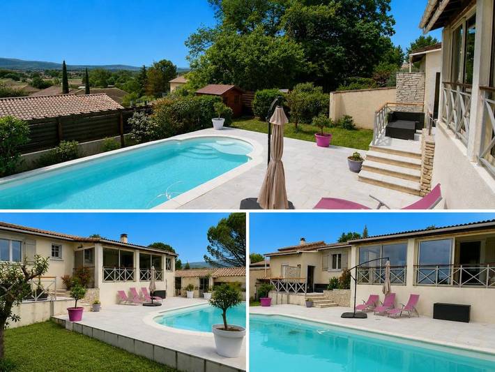 Location de vacances pour 6 personnes, avec Terrasse et Jardin ainsi que Piscine et Vue à Saint-Marcel-lès-Sauzet