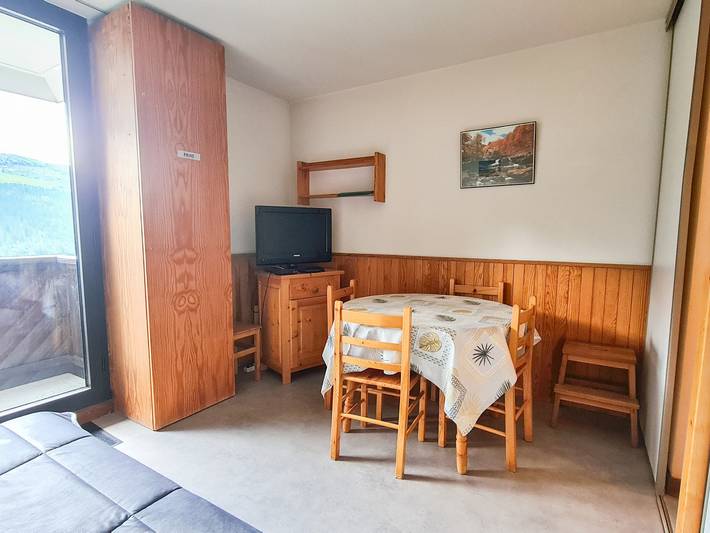 Ganzes Studio, Helles Studio im Zentrum von Flaine mit Balkon, für 4 Personen in Flaine, Arâches-la-Frasse