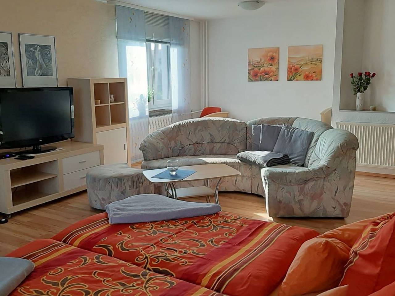 Ganze Wohnung, Gemütliche 1-Zimmer-Wohnung mit Terrasse, 1,5 km vom Strand und Flusszugang entfernt in Malschwitz, Oberlausitz-Niederschlesien