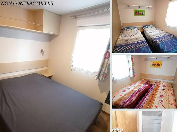 Camping Résidentiel La Pinède - Mobilheim 6 personen - Florès 3 Confort – 3 Schlafzimmer, 35 m² – *Klimaanlage, Terrasse, Tv* in Castelnau-de-Guers, Mittelmeerküste (Frankreich)