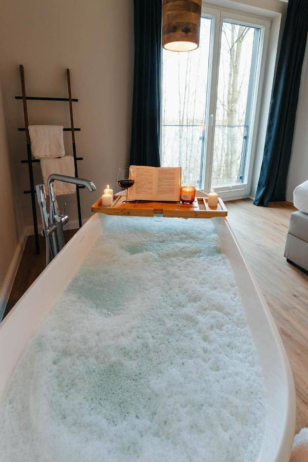 Ferienwohnung für 2 Personen, mit Balkon und Garten sowie Seeblick und Ausblick in Ratzeburg