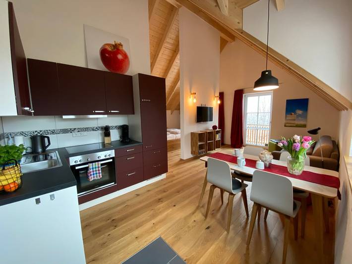 Ferienwohnung für 4 Personen, mit Balkon und Garten in Spiegelberg