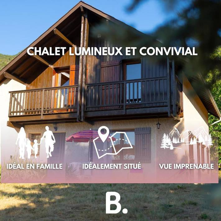 Chalet pour 10 personnes, avec Balcon et Terrasse ainsi que Jardin et Vue à Guillestre