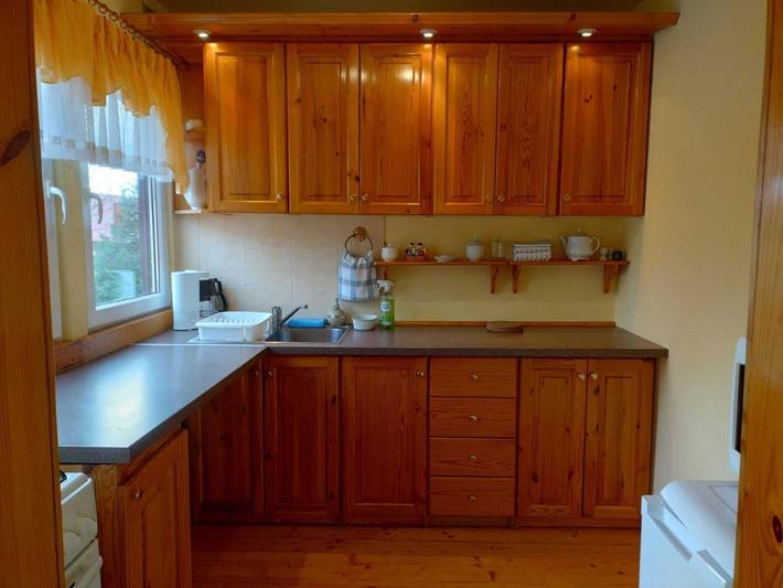 Mitad de una casa de vacaciones, gran jardín in Stężyca, powiat kartuski