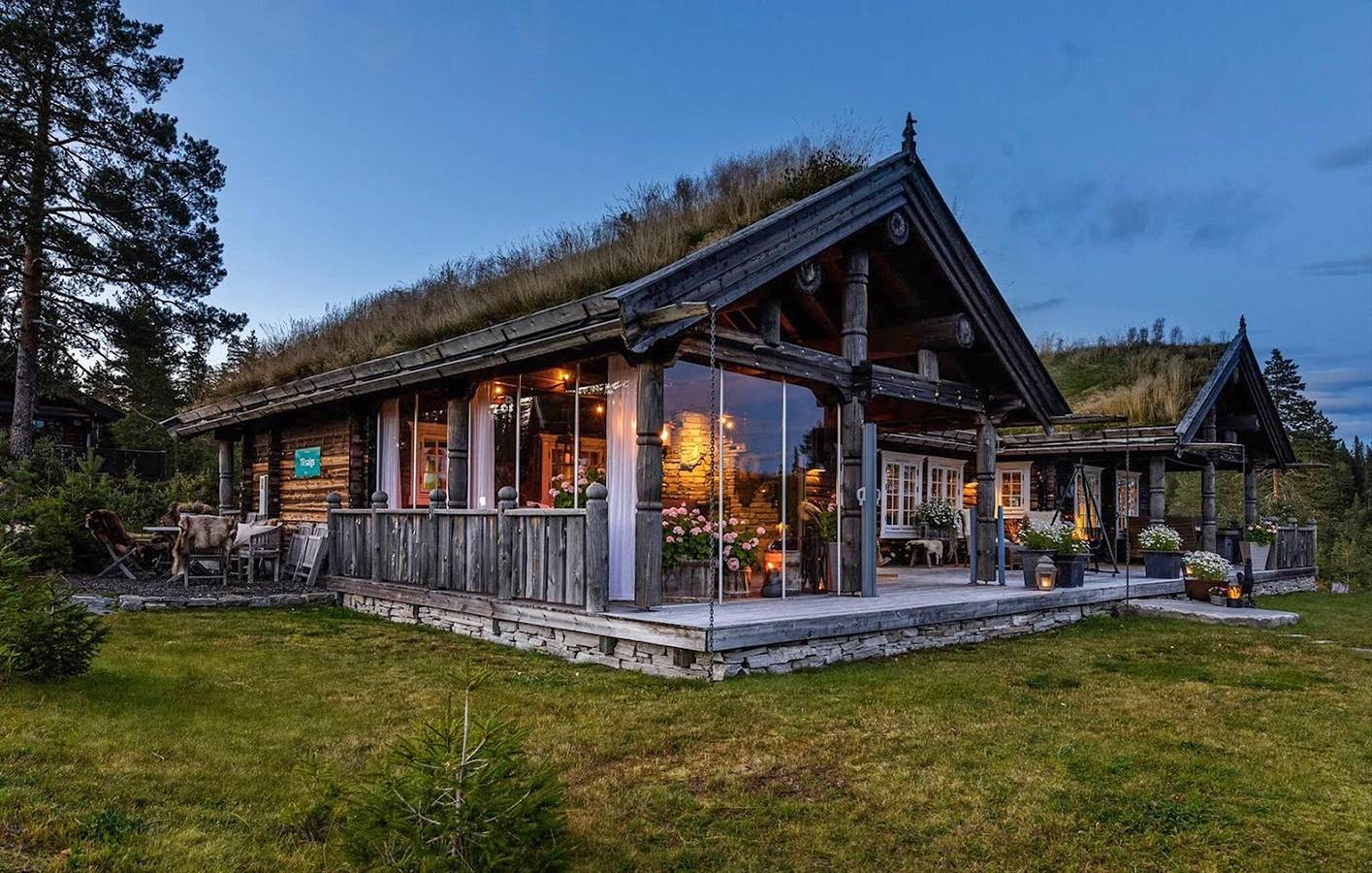 Ferienhaus für 9 Personen mit Garten in Flesberg