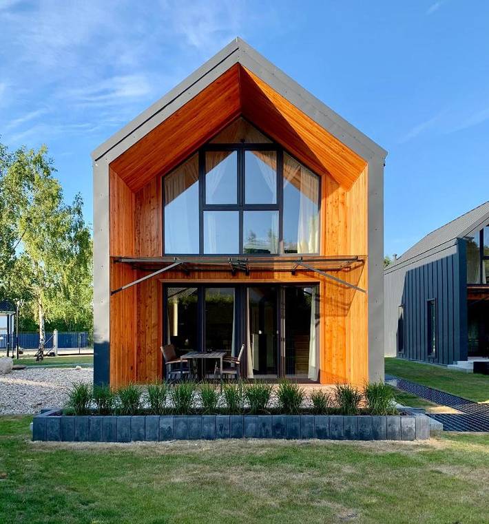 Ferienhaus für 4 Personen, mit Garten und Ausblick sowie Sauna und Terrasse