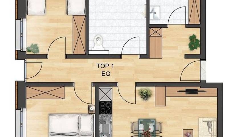 Gîte pour 4 personnes, avec balcon à Bezau - 4