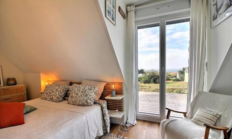 Chambre d’hôte pour 2 personnes, avec Balcon ainsi que Terrasse et Vue à Plouarzel
