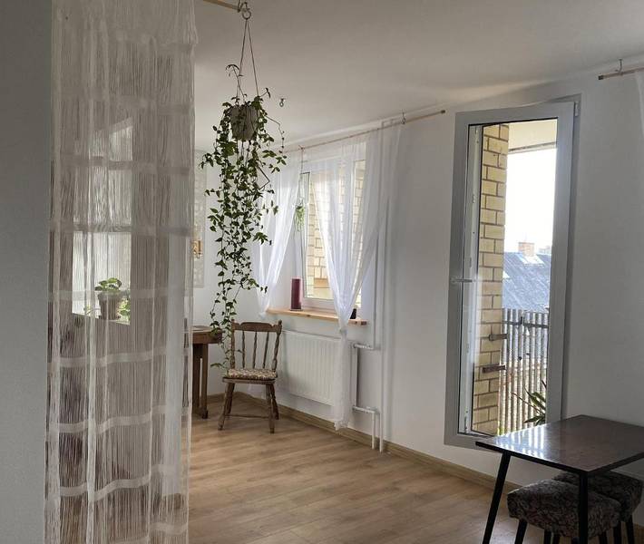 Gîte pour 4 personnes, avec balcon et vue, animaux acceptés à Vilnius
