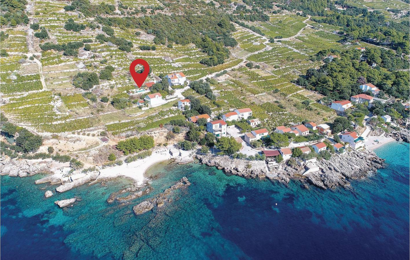 Gemütliches Apartment am Strand mit Pool und Terrasse, nur wenige Schritte vom Strand entfernt in Potomje, Dubrovnik-Neretva
