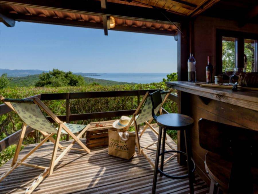 Camping U Pirellu - Chalet 4 personen - Cabane 2/4 Pers in Porto-Vecchio, Sartène en omgeving