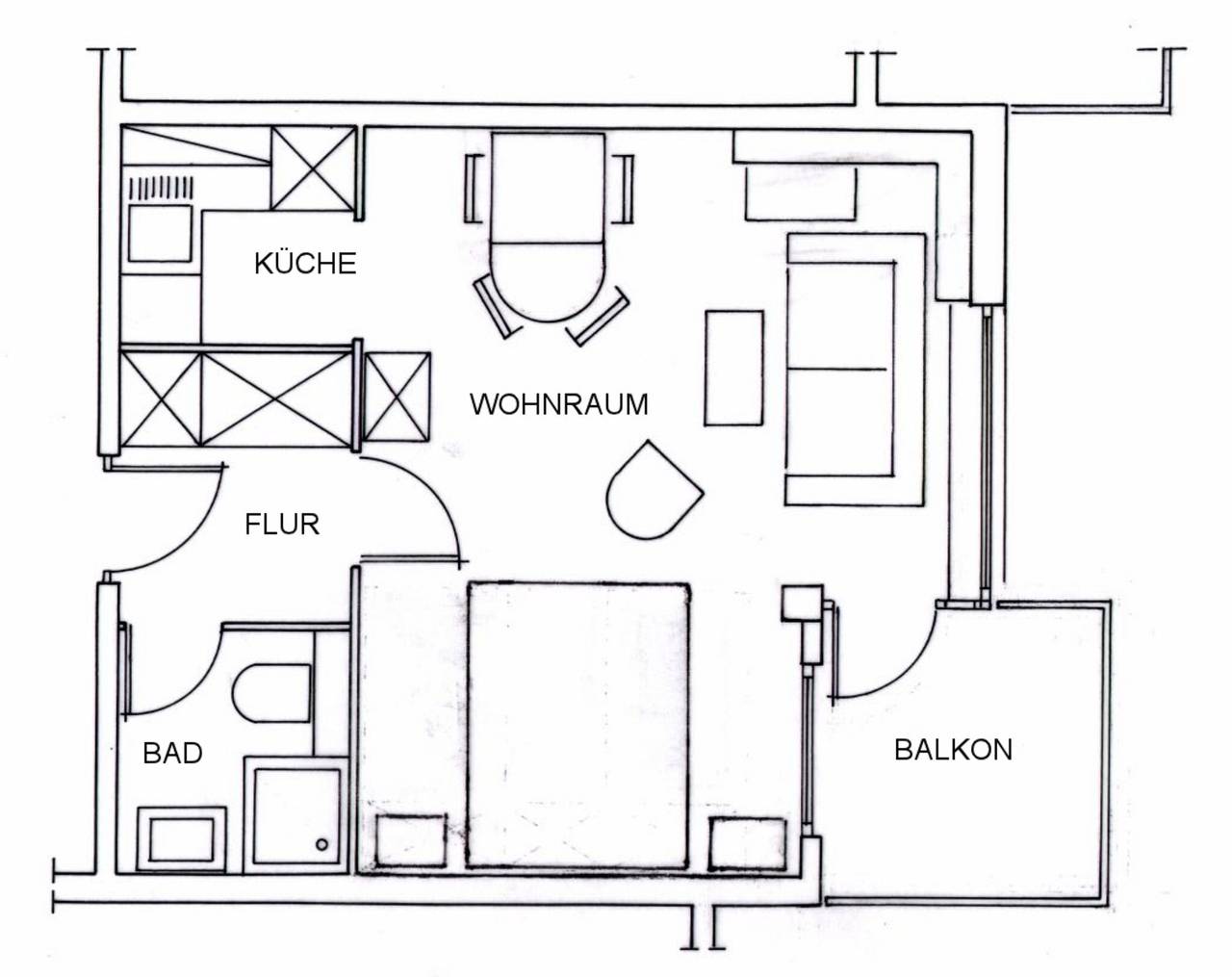 Ganzes Studio, Einzimmerapartment 'Ferienwohnung Möwennest' mit Meerblick, Balkon und Wlan in Glücksburg, Flensburger Förde
