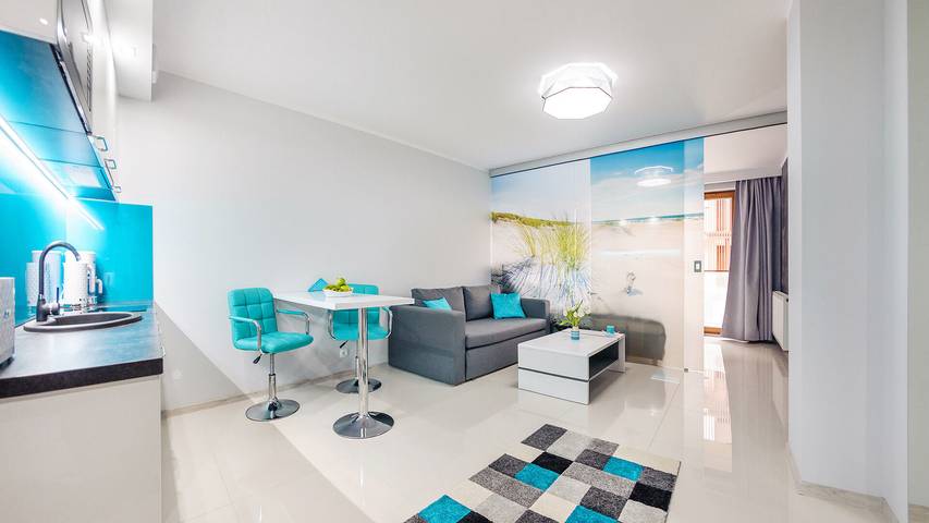 Vakantiewoning voor 3 personen, with zwembad and sauna as well as balkon in Kołobrzeg