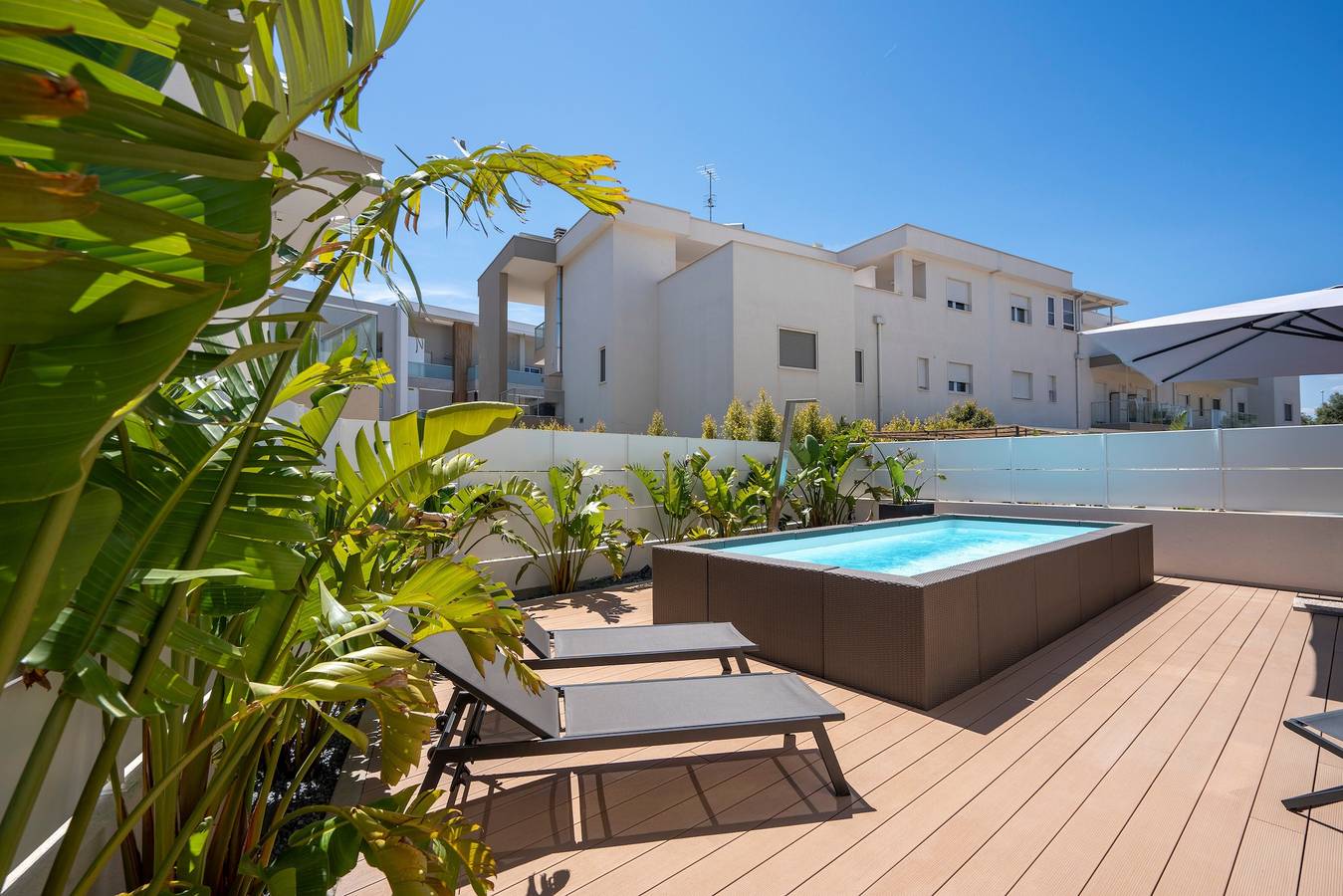 Ferienhaus 'Casa Exuma mit privatem Pool' mit privatem Pool, Wlan und Klimaanlage in Monopoli, Bari Provinz