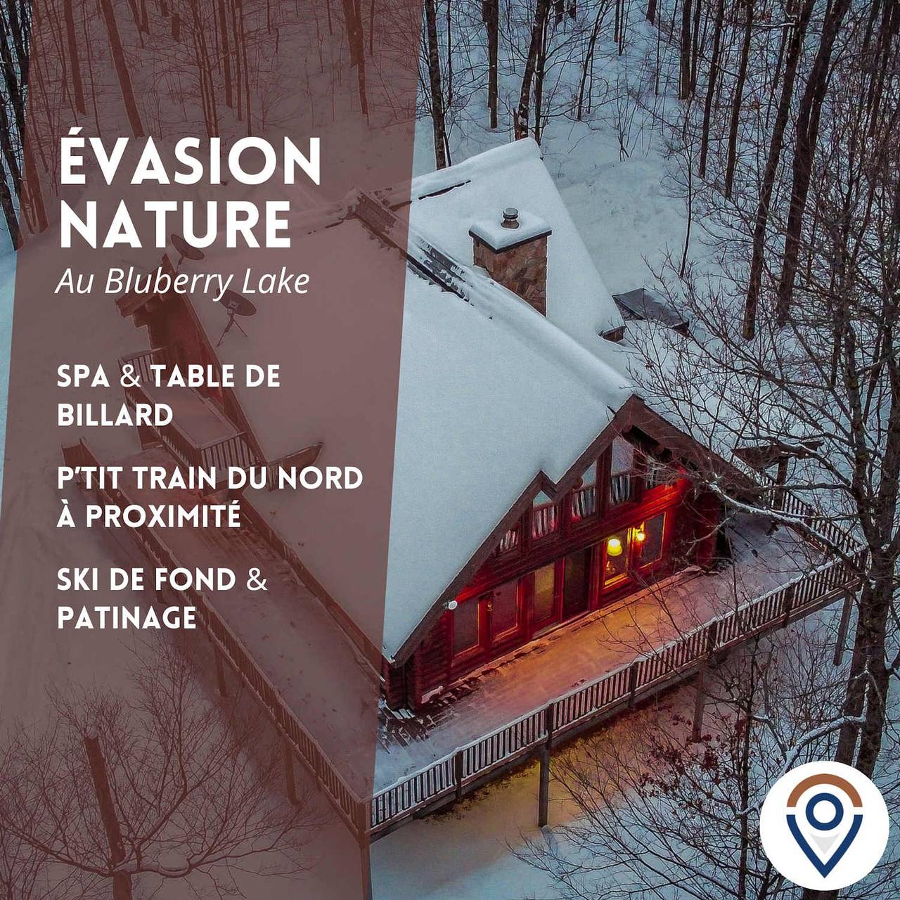 Chalet Zurri Private Spa Lake Mountain Zen in Labelle Québec, Quebec