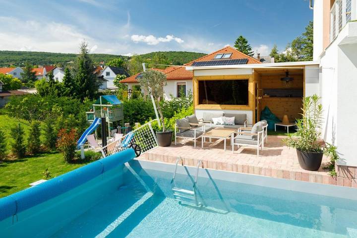 Villa für 12 Personen, mit Pool und Sauna sowie Garten und Ausblick, mit Haustier am Balaton - 2