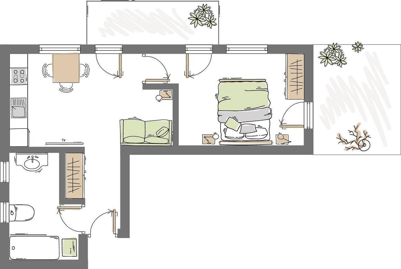 Ganze Ferienwohnung, Appartement "Typ 2" in Obergurgl, Sölden (Österreich)