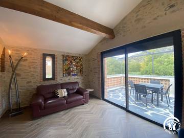 Gîte pour 2 personnes, avec terrasse à Rodès