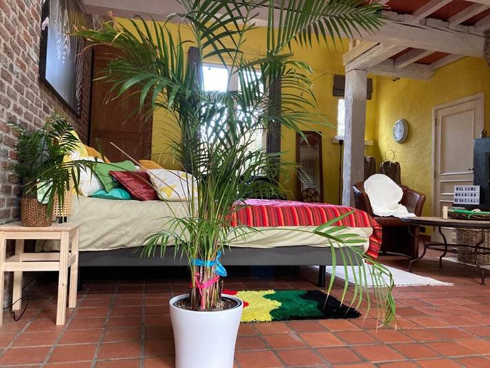 Location de vacances pour 2 personnes, avec Terrasse ainsi que Jardin et Vue à Keerbergen