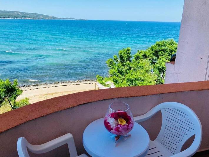 Hotel dla 2 osób, z balkon i basen dla dzieci oraz widok i basen w Primorsko