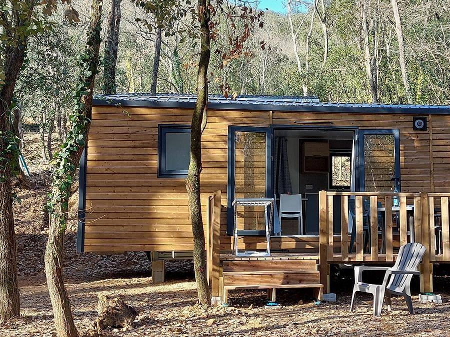 Camping Les Bords de Cèze - Mobilheim 4 personen - Rapidhome mit Klimaanlage in Cornillon, Nimes und Umgebung