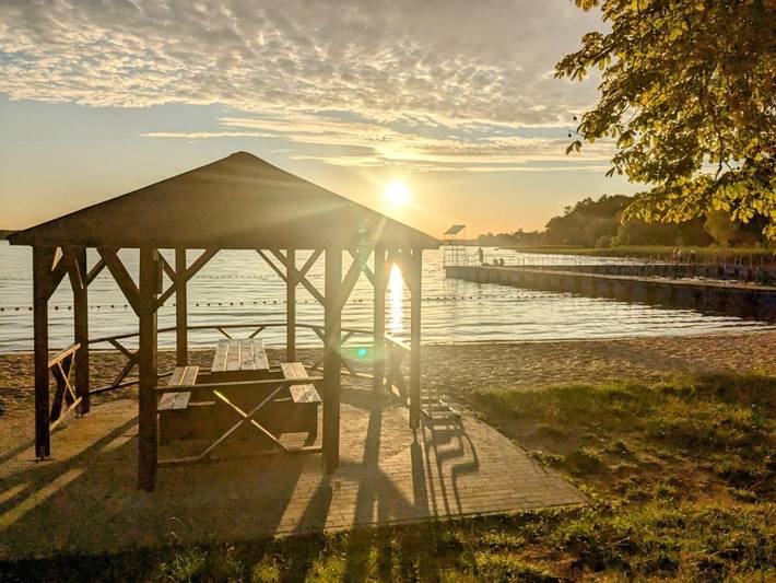 Maison d’hôte pour 3 personnes, avec vue ainsi que jardin et vue sur le lac en Pologne