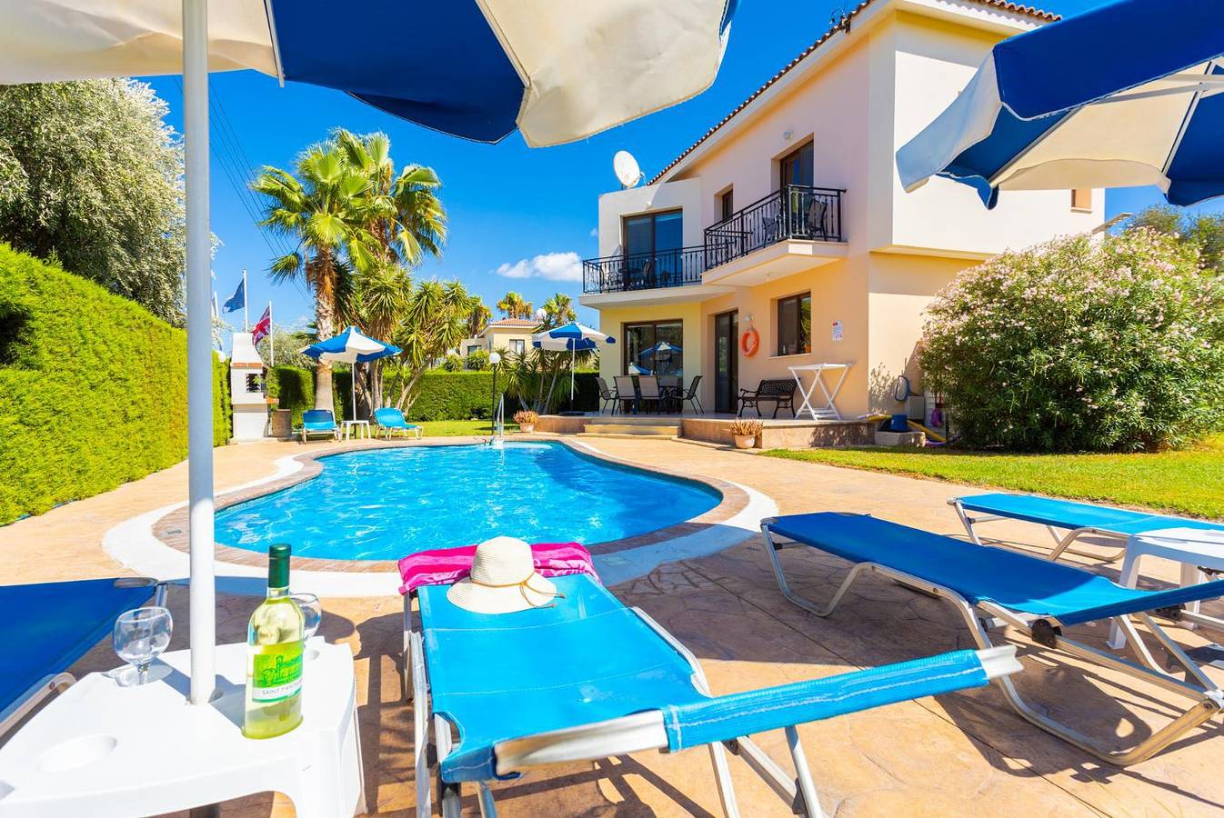 Villa für 7 Personen mit Meerblick in Πόλις Χρυσοχούς, Südzypern