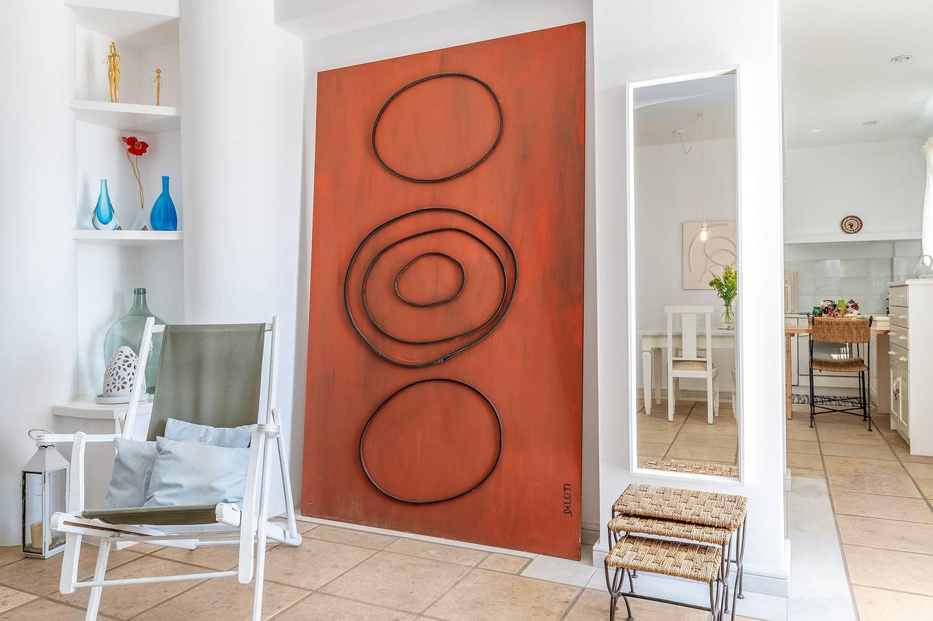 Ganze Wohnung, Ferienwohnung 'Seepferdchen 2 Tinos' mit Meerblick, Wlan und Klimaanlage in Tínos