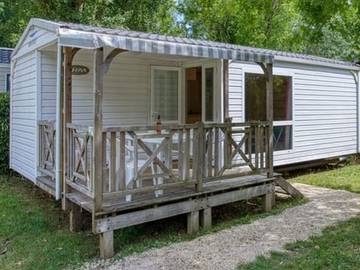 Mobil home pour 6 personnes, avec terrasse et piscine à Groléjac