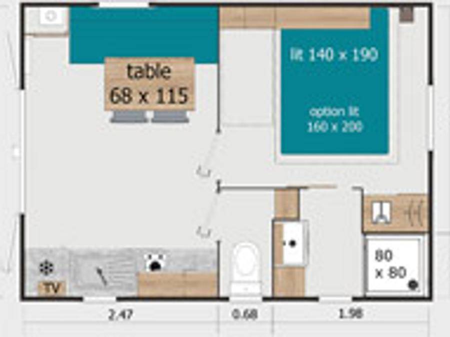 Camping Le Lignon - Mobilheim 2 personen - Tulipe und Orchidea in Le Chambon-sur-Lignon, Zentralmassiv