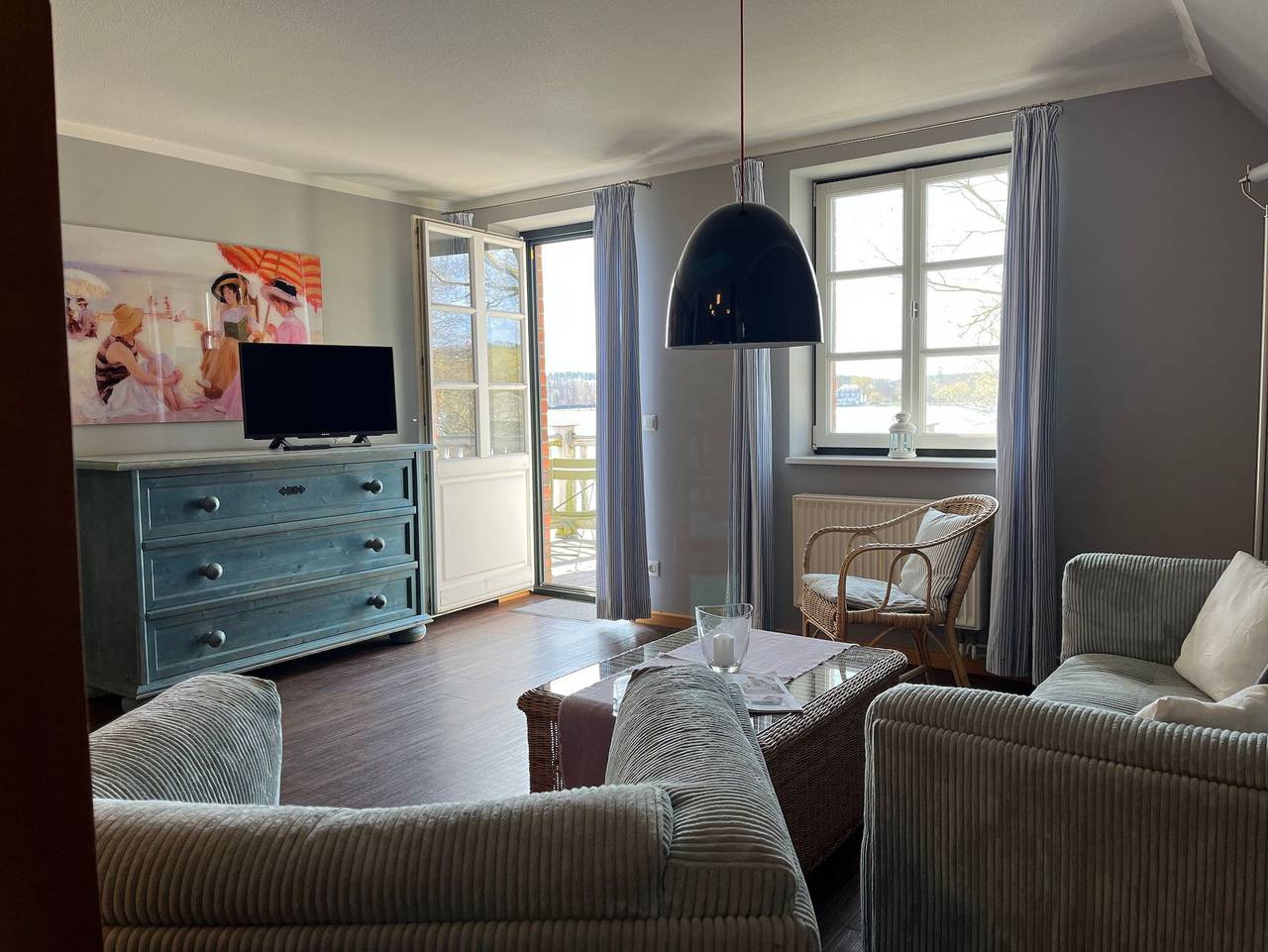 Ganze Ferienwohnung, Fewo Alt Sammit am Wasser*Hund*Garten*Balkon - Alt Sammit in Krakow am See, Mecklenburgische Seenplatte