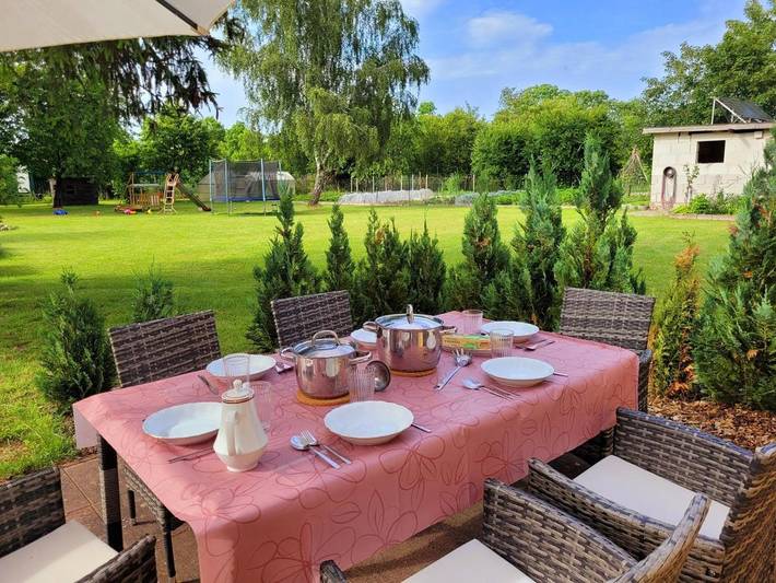 Ferienhaus für 5 Personen, mit Terrasse und Garten sowie Ausblick in Dobbin-Linstow