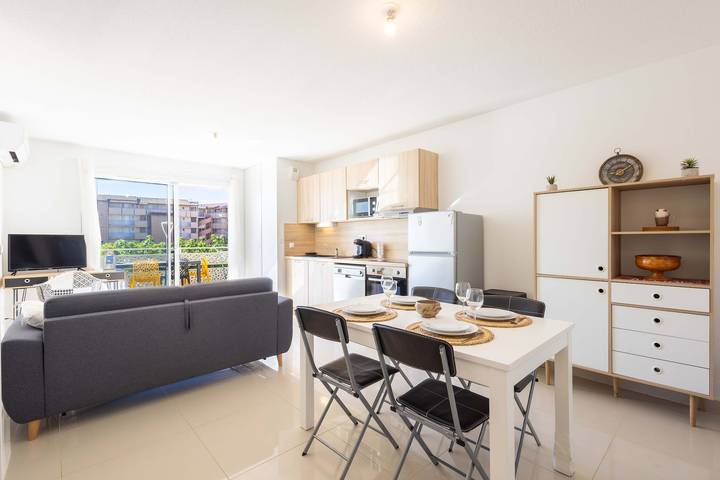 Appartement de vacances pour 4 personnes, avec jardin